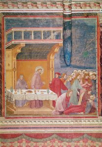 Der heilige Franziskus sagt den Tod eines Ritters in Celano voraus, ca. 1297-99 von Giotto di Bondone