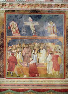 St. Hieronymus überprüft die Stigmata am Körper von St. Franziskus, 1296-97 von Giotto di Bondone