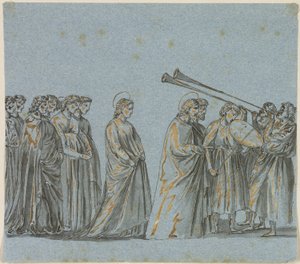 Hochzeitsprozession von Maria und Josef von Giotto di Bondone