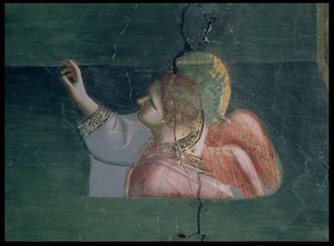 Die Verkündigung an die heilige Anna, Detail des Engels, ca. 1305 von Giotto di Bondone