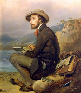 Porträt eines Malers, vielleicht Giovanni Carnovali von Giovanni Carnovali