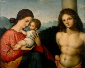 Madonna mit Kind und Heiligem Sebastian