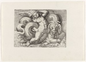 Putto reitet auf einem Seemonster von Giovanni Andrea Maglioli