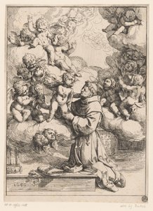 Der heilige Antonius von Padua mit dem Christuskind von Giovanni Andrea Podestà (attributed to)