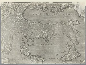 Karte von Italien von Giovanni Andrea Vavassore