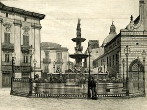 Der Orionbrunnen, Piazza Duomo, Messina, Sizilien, Italien von Giovanni Angelo Montorsoli