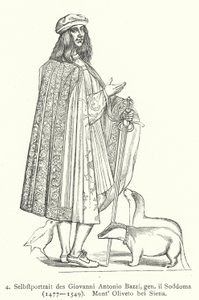 Selbstporträt des italienischen Renaissance-Künstlers Il Sodoma (Giovanni Antonio Bazzi) von Giovanni Antonio Bazzi (after) Sodoma