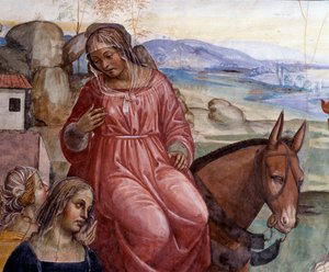 Benedikt verließ das Haus seines Vaters und ging nach Rom zum Studium (Detail)