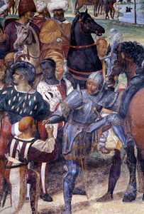 Wie Benedikt die Zerstörung von Monte Cassino vorhersagt (Detail) von Giovanni Antonio Bazzi Sodoma
