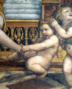 Die Hochzeit von Alexander dem Großen und Roxanne (Detail)