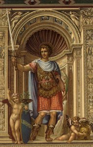St. Victor, Gemälde von Il Sodoma im Palazzo Comunale, Siena, Italien von Giovanni Antonio Bazzi after Sodoma