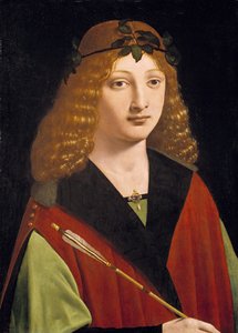 Porträt eines jungen Mannes mit einem Pfeil, ca. 1500-10