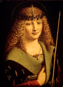 Porträt eines Jugendlichen als Heiliger Sebastian, ca. 1500 von Giovanni Antonio Boltraffio