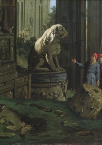 Detail von "Capriccio mit Motiven aus Padua", ca. 1756 (Detail) von Giovanni Antonio Canal