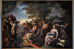 Laban sucht die von Rachel versteckten Idole, frühes XVIII Jahrhundert