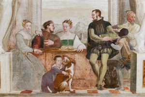 Das Bankett, Hauptsaal, ca. 1570 (Fresko)