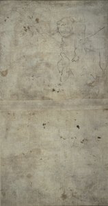 Skizze von Joseph, der das Christkind hält