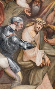 Zentrales Kirchenschiff, Drittes südliches Joch, Aufstieg nach Golgatha von Giovanni Antonio Pordenone