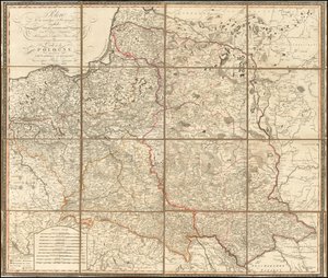 1807 Karte von Polen von Giovanni Antonio Rizzi Zannoni
