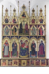 Madonna mit Kind unter den Heiligen Hieronymus, Benedikt