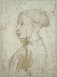 Büste eines jungen Mannes im Profil, 1430-40