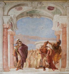 Minerva hindert Achilles daran, Agamemnon zu töten, aus dem Raum der Ilias in der Palazzina von Giovanni Battista Tiepolo