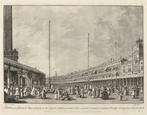Prozession am Fronleichnamstag auf der Piazza San Marco von Giovanni Battista Brostoloni