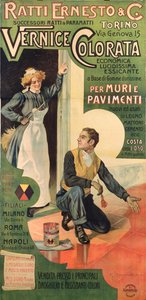 Werbeplakat für die Ratti Ernesto und Co. Farbengeschäfte, Italien von Giovanni Battista Carpanetto