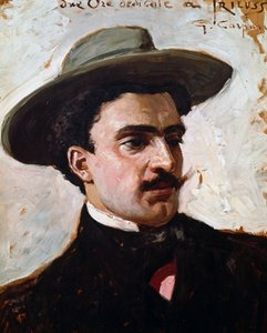Porträt von Trilussa, anagrammatisches Pseudonym von Carlo Alberto Camillo Mariano Salustri