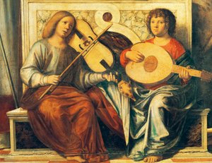 Putten spielen Musikinstrumente