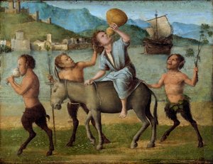 Silenus und die Satyrn von Giovanni Battista Cima da Conegliano