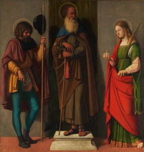 Drei Heilige: Rochus, Antonius Abt und Lucia von Giovanni Battista Cima da Conegliano
