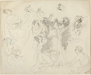 Figurenstudien von Giovanni Battista Cipriani