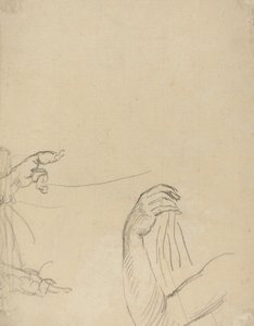 Studie von zwei Putti und einem drapierten Arm (verso)