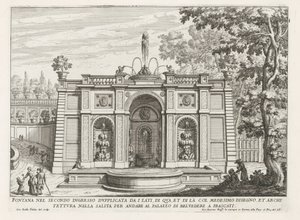 Brunnen in den Gärten der Villa Aldobrandini in Frascati (Brunnen der Villen von Frascati)