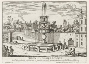 Brunnen im Vatikan (Brunnen von Rom) von Giovanni Battista Falda