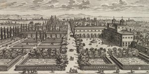 Ansicht der Villa Medici von Giovanni Battista Falda