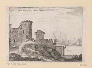 Bauwerke in Rom, nahe der Porta del Popolo