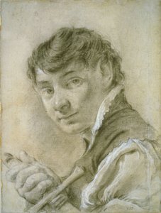 Porträt eines jungen Mannes mit einem Schwert, ca. 1735