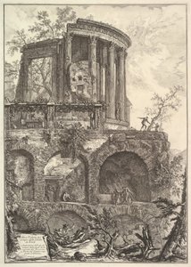 Altra V. del Tempio della Sibilla in Tivoli Eine andere Ansicht des Tempels der Sibylle, 18. Jahrhundert