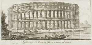 Amphitheater von Pola in Istrien am Meer, Platte 23 aus Einige Ansichten von Triumphbögen und anderen Denkmälern