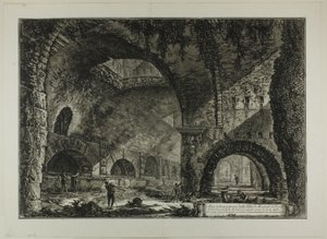 Eine weitere Innenansicht der Villa des Maecenas, Tivoli, aus Ansichten von Rom von Giovanni Battista Piranesi