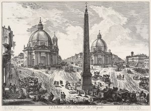 Ansicht der Piazza del Popolo von Giovanni Battista Piranesi