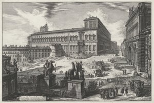 Ansicht der Piazza di Monte Cavallo (aus: Vedute di Roma) von Giovanni Battista Piranesi