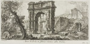 Bogen von Pola in Istrien nahe dem Tor, Platte 24 aus Einige Ansichten von Triumphbögen und anderen Denkmälern von Giovanni Battista Piranesi