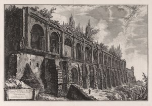 Überreste der Villa des Maecenas in Tivoli ... aus „Vedute di Roma“ von Giovanni Battista Piranesi