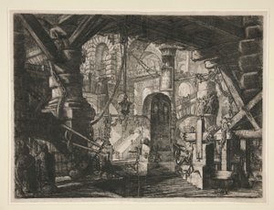 Carceri, XVI: Der Pier mit Ketten