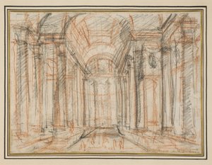 Fantasie basierend auf der Veranda des Pantheon von Giovanni Battista Piranesi