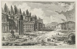 Forum Romanum mit dem Tempel des Jupiter Stator in Rom