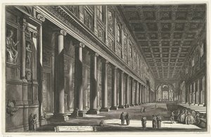Innenansicht der Santa Maria Maggiore in Rom von Giovanni Battista Piranesi